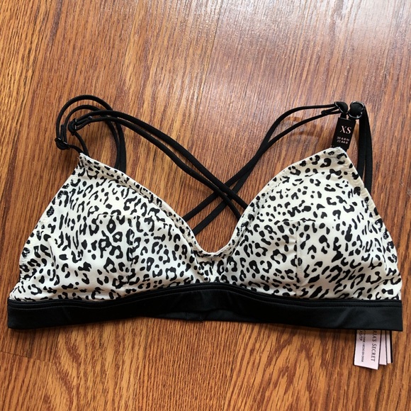 Victoria's Secret Other - VS LEOPARD PRINT STRAPPY BACK BRALETTE XS